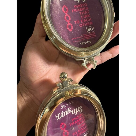 Vintage 80s Intercraft Link Ups Way Frames 3.25"x4.25" Lot Of 6 - Picture 4 of 6